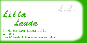 lilla lauda business card